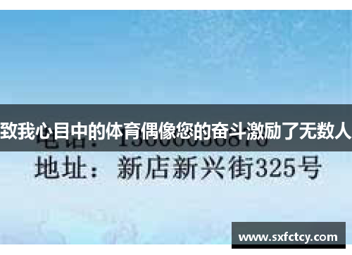 致我心目中的体育偶像您的奋斗激励了无数人
